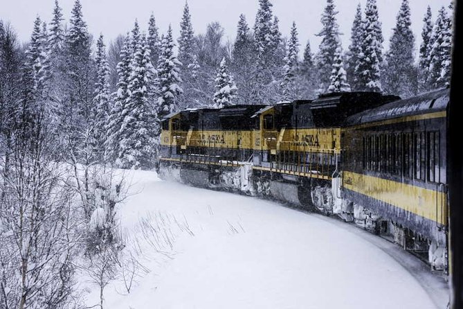 Alaska Railroad Aurora Winter Fairbanks to Anchorage One Way - Hurricane Area Backcountry Moments: Indian River and a 296-Foot Bridge