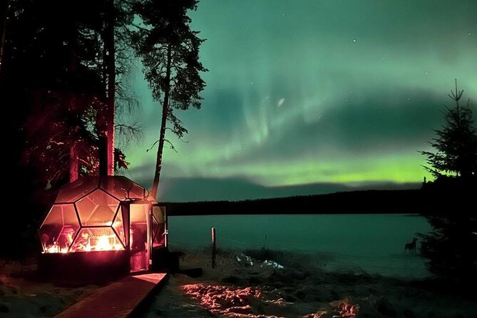 Aurora Borealis Dinner in a Glass Igloo - The 3-hour flow: pickup, lakefront dining, and aurora searching