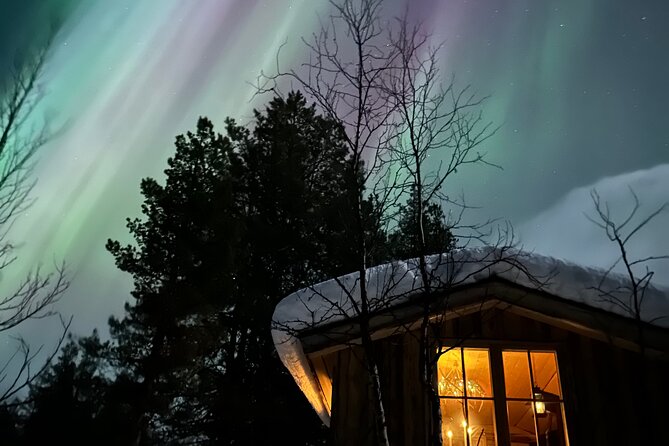 Aurora Hunting with Reindeer Caravan - Dinner by the fire in a traditional tent/tepee