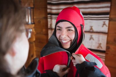 Aurora Ice Floating in Rovaniemi - Dry Suit Reality: Staying Warm While You Float