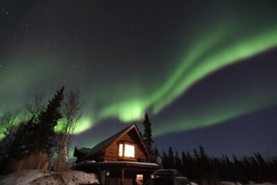 Aurora Viewing - Aurora Husky Lodge , Great view from top of the ridge - Timing in Fairbanks: what the night feels like
