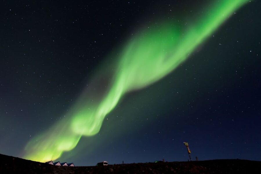 From Tromsø: Private Northern Lights Experience - Black Mercedes V-Class Pickup and Arctic Comfort Gear