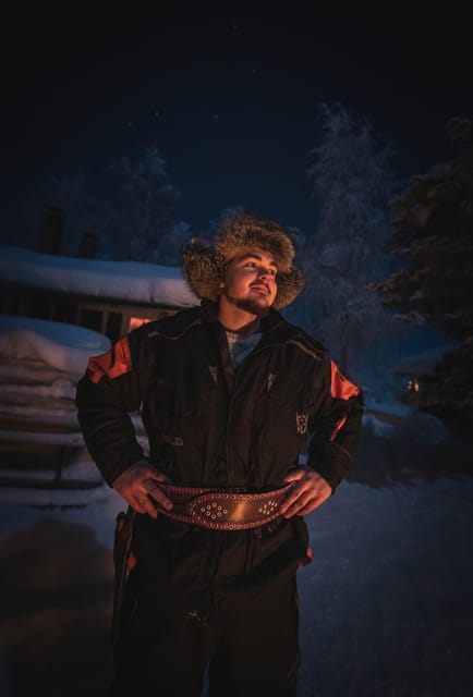 Ivalo: Lake Inari Northern Lights Tour w/ Reindeer & Dinner - Dinner by Open Fire: Local Fish or Reindeer, Plus Warm Drinks