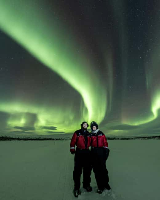 Kilpisjärvi: Northern Lights Snowmobile Tour with Photos - Kilpisjärvi at night: the remote tundra lake advantage
