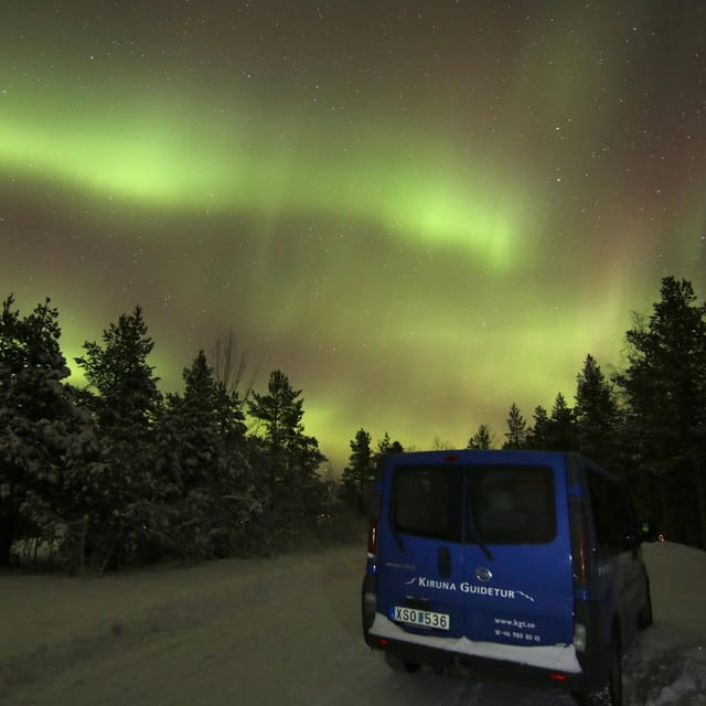 Kiruna: Northern Lights Minivan Chase with Warm Drink - Your warm drink + Lapland snacks aren’t a side note