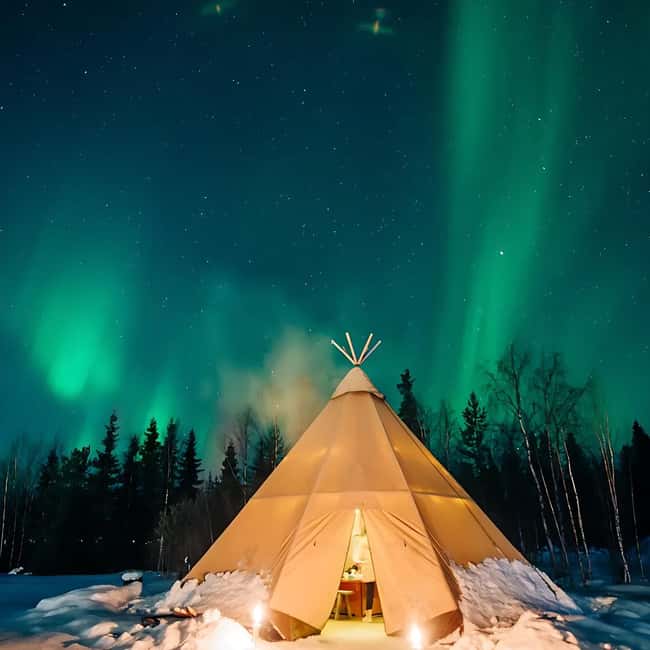 Kiruna: Sami-Inspired BBQ Dinner with Northern Lights Chase - Kiruna at night: why this Sami BBQ + Northern Lights combo makes sense