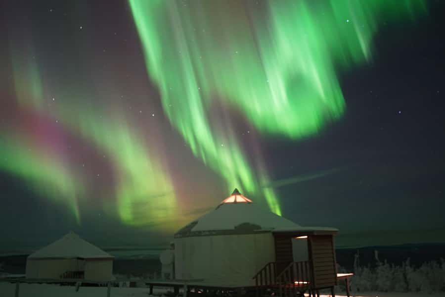 Late Night Yurt Dinner and Northern Lights - Why This Yurt Setup Is a Smart Way to Chase the Aurora