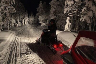 Northern Lights Night by Snowmobile (private tour) - Snowmobile aurora hunting: forest trails, frozen lake time, and the guide focus