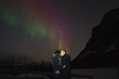 Northern Lights tour with Alta Adventure - The “first look” moment: Alta Center and the Northern Lights cathedral stop