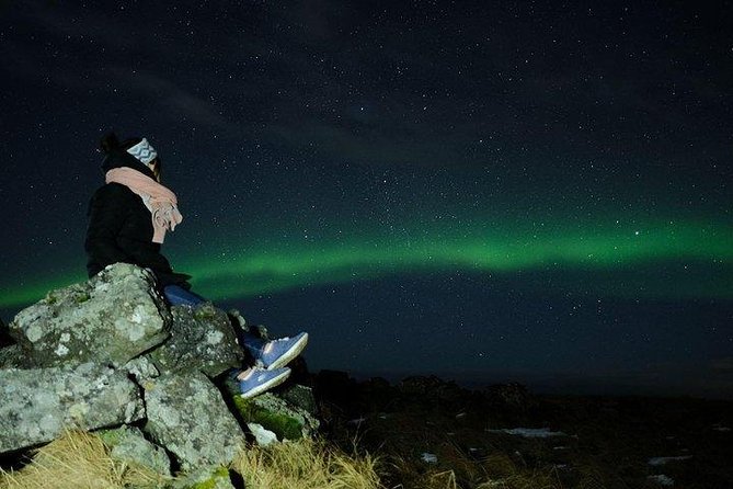 Private Northern lights with photographs - The waiting setup that actually helps: chairs, hot chocolate, and staying put