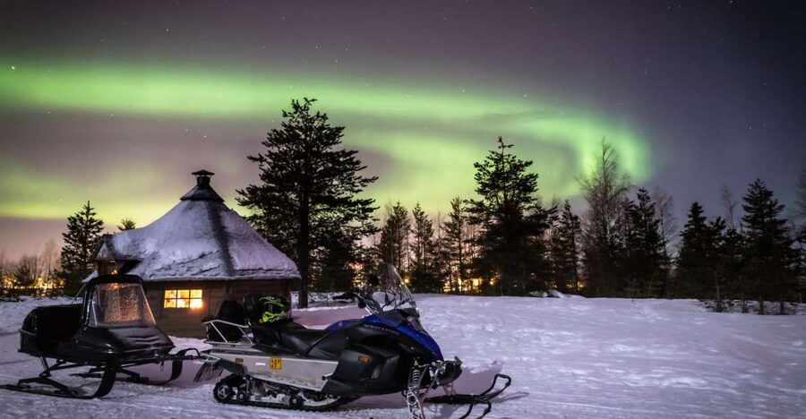 Rovaniemi: Aurora Borealis Snowmobile Safari with Campfire - The campfire stop: hot juice and cookies that actually help