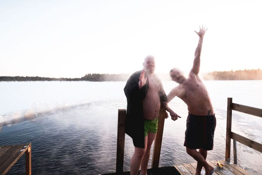 Rovaniemi: Sauna & Ice Swimming Tour with Dinner and Aurora - Ice swimming (and snow options): cold plunge without the guesswork
