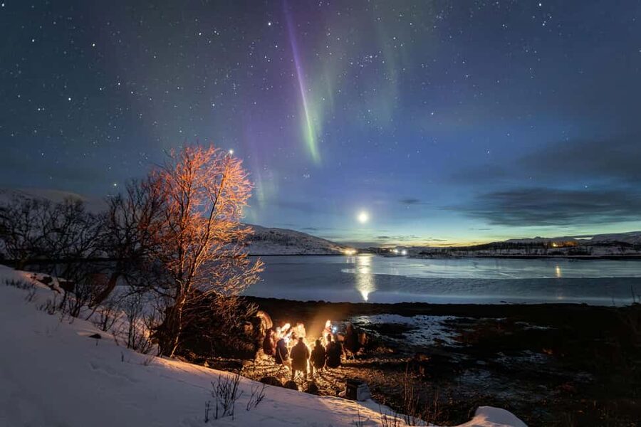 Tromsø: Northern Lights Hunt with Photos and Hot Food - The campfire break: soup, hot chocolate, marshmallows, stories