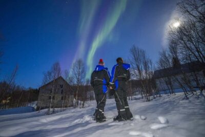 Tromsø: Northern Lights Tour in Glass Minibus with Dinner - Tromsø departure and the route game for clear skies